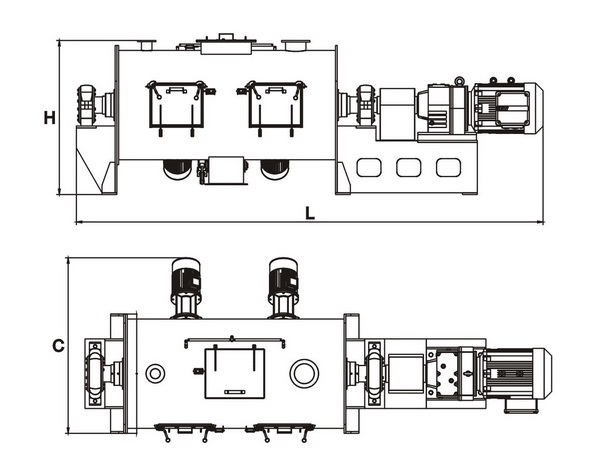 LDH horizontal colter mixer