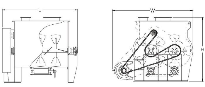 WZL horizontal no-gravity mixer