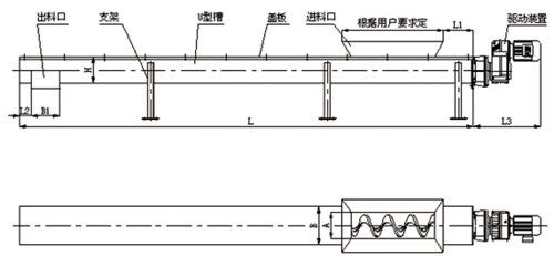 Shaftless screw conveyor