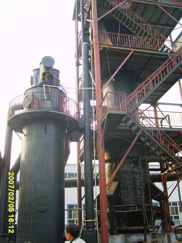 Double-stage cold and hot coal gasifier