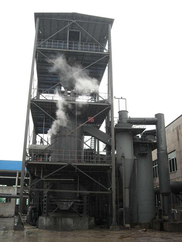 Double-stage cold and hot coal gasifier